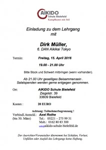 Dirk Müller in Bielefeld @ AIKIDO Schule Bielefeld | Bielefeld | Nordrhein-Westfalen | Germany